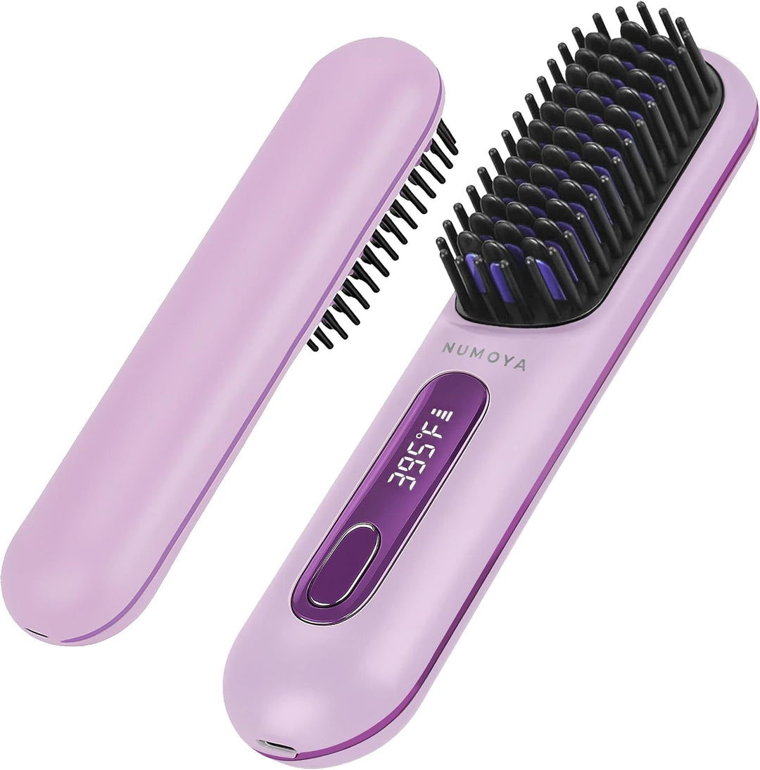 NUMOYA Go Brush Pro - Cepillo alisador de pelo inalámbrico portátil...