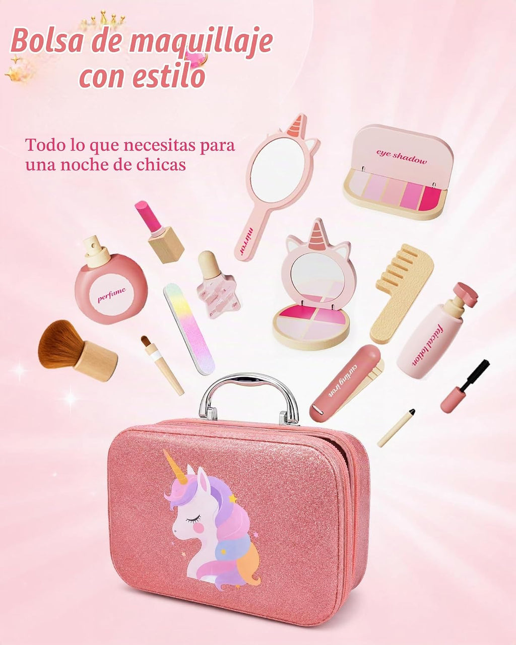 Juego de maquillaje de juego de simulación de madera de unicornio