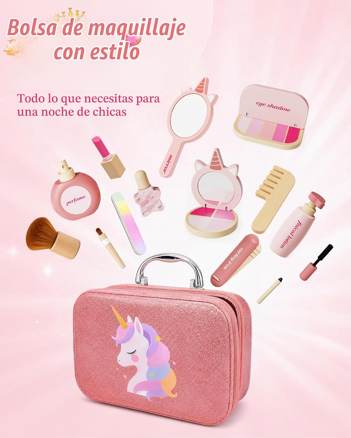 Juego de maquillaje de juego de simulación de madera de unicornio