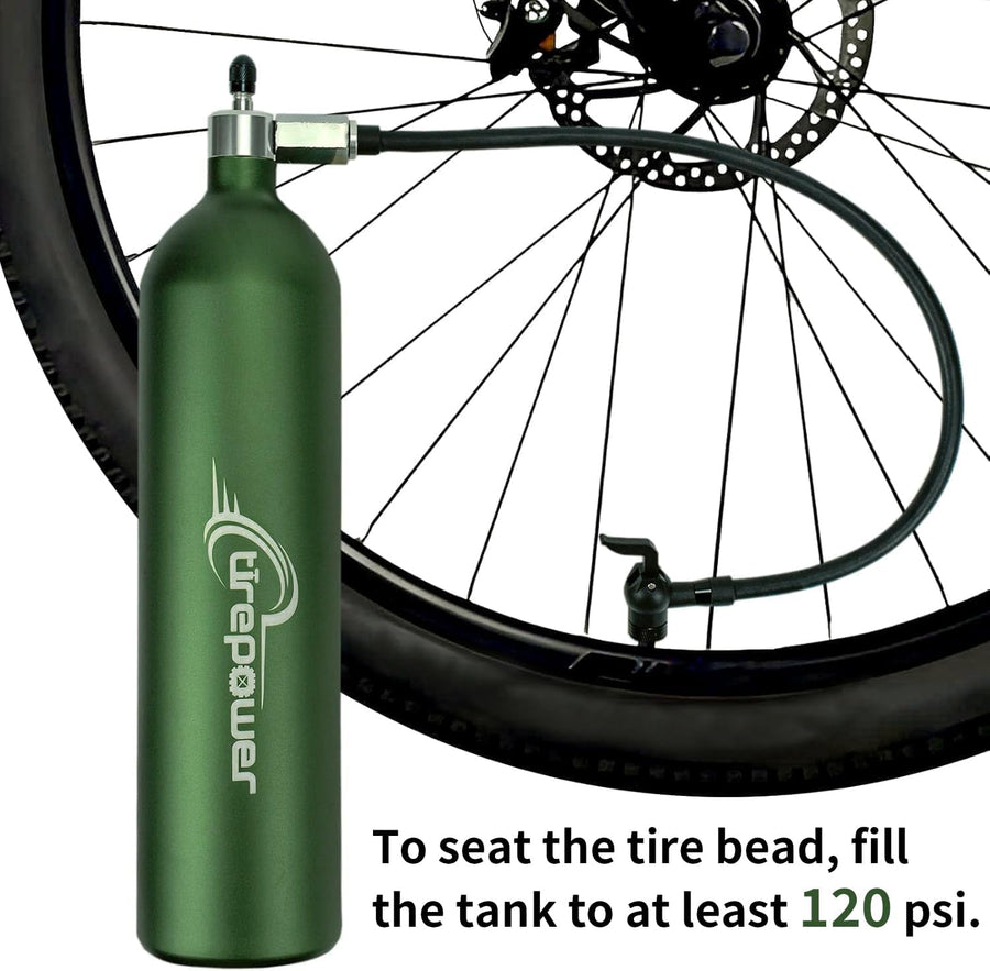 Ctrepower Tanque de aire para inflar neumáticos de bicicleta sin cá...