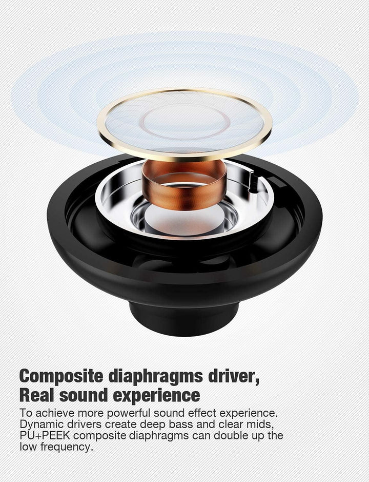 Otium Auriculares Bluetooth inalámbricos, auriculares Bluetooth, au...