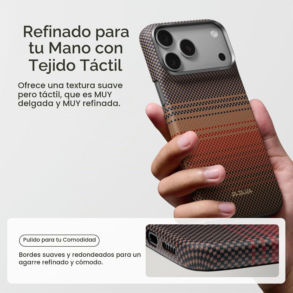 pitaka Funda para iPhone 18 Pro de 6.3" con sensación sin funda, puesta de