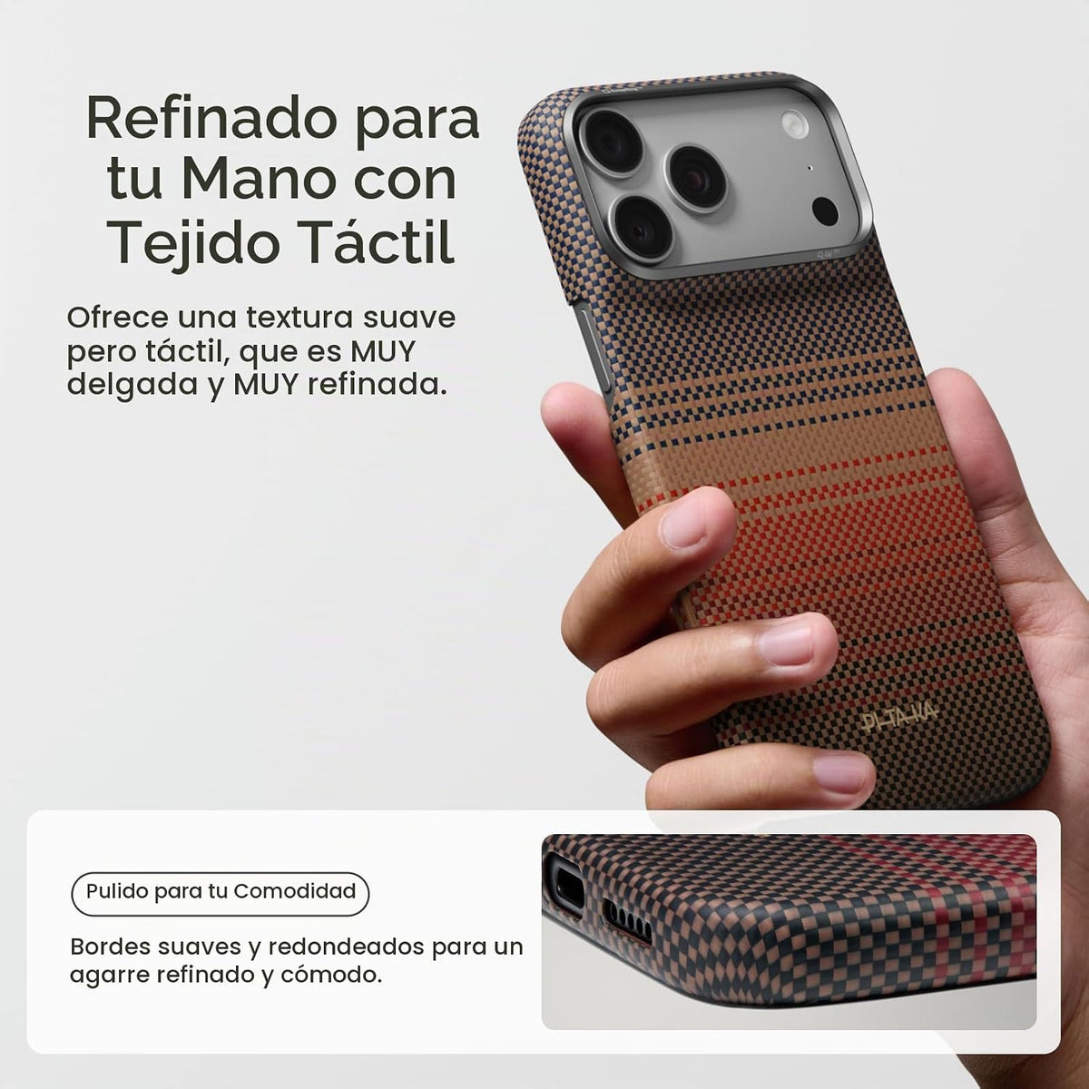 pitaka Funda para iPhone 18 Pro de 6.3" con sensación sin funda, puesta de