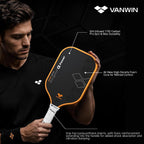 VANWIN Raqueta de Pickleball de Fibra de Carbono con Grano de Carburo de Silicio USAPA