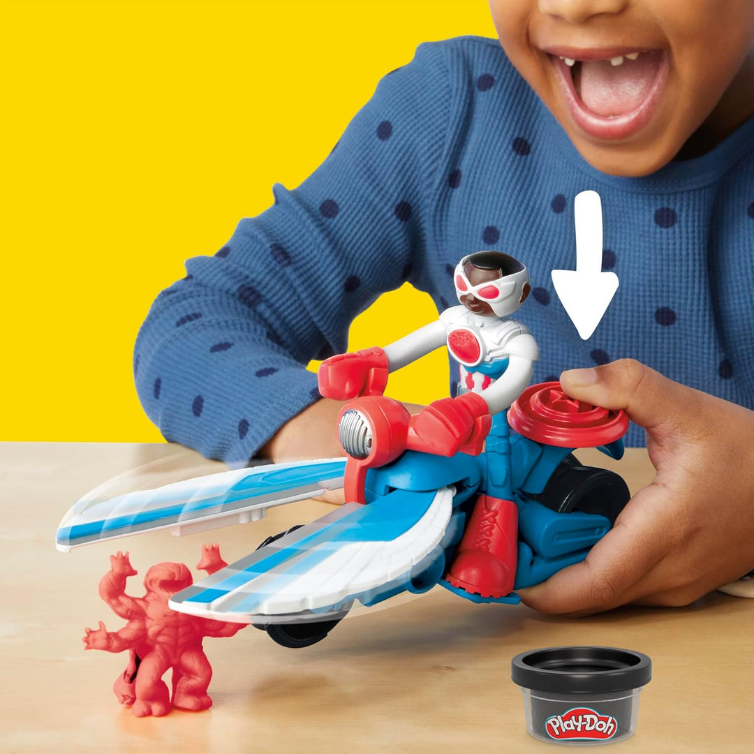 Play-Doh Marvel Capitán América Moto-Slicer Playset con