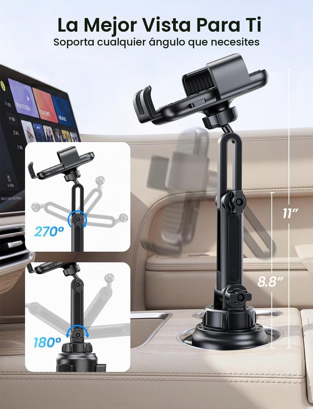 Soporte para teléfono, soporte para teléfono sin sacudidas para