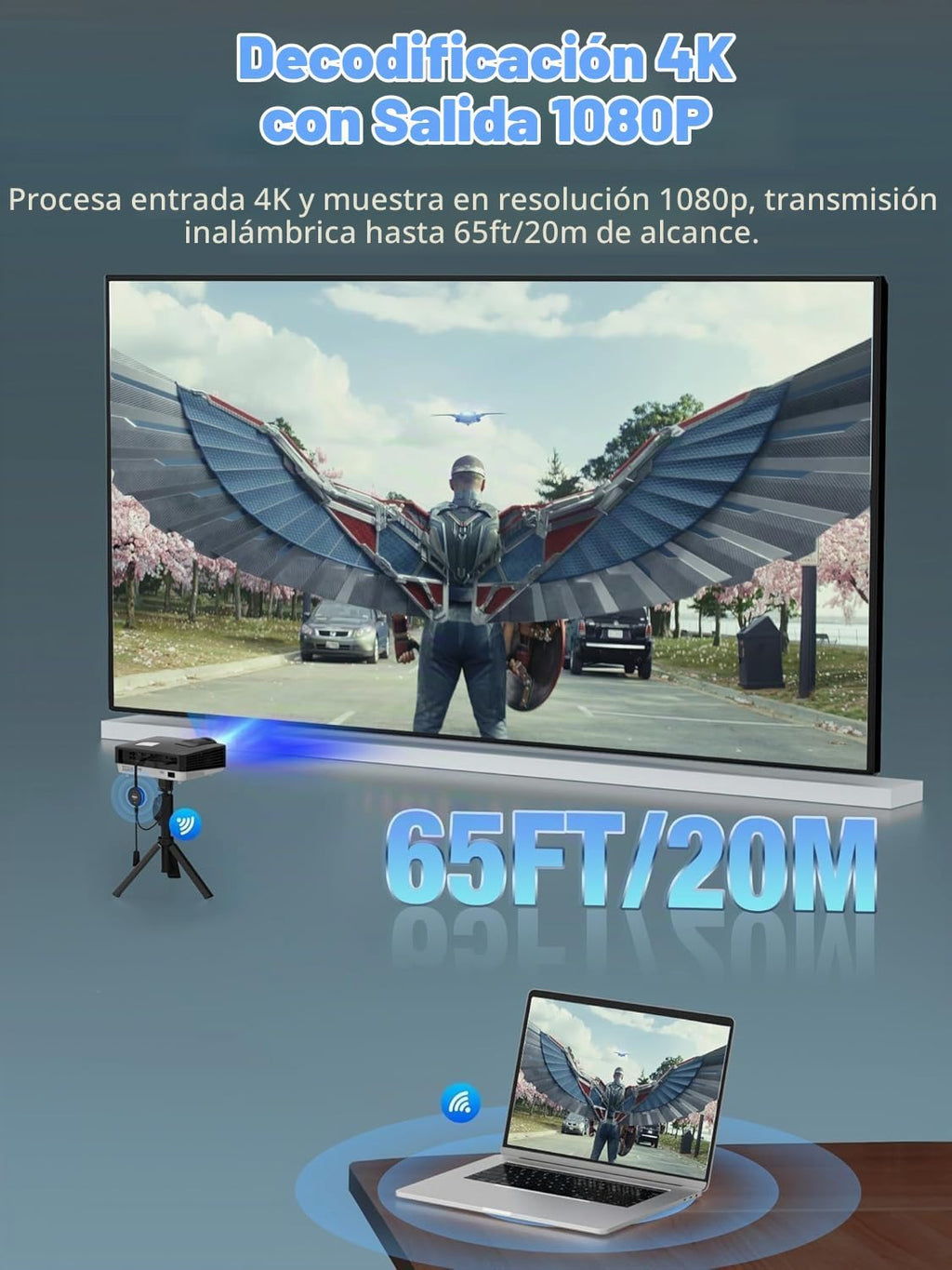 AIMIBO Adaptador de pantalla HDMI inalámbrico para iPhone Android