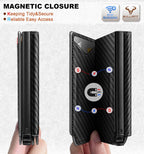 BULLIANT Billetera de cuero para hombre, tarjetero con clip para di...