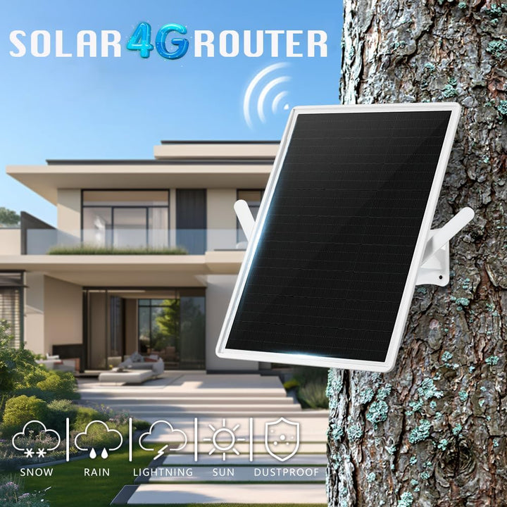 LCLCTEK Enrutador de módem 4G LTE alimentado por energía solar de h...