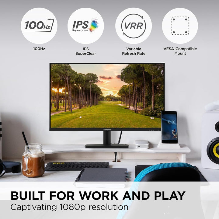 ViewSonic VS2747-H Monitor IPS de 27 pulgadas 1080p con 100Hz, frec...