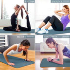 Tapete de yoga antideslizante, ecológico, con funda de transporte, tapete de yoga profesional para mujeres, tapete de entrenamiento para el hogar, pilates y ejercicios de piso
