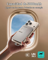 MOMAX Banco de energía portátil ultradelgado de 5000mAh con cable U...