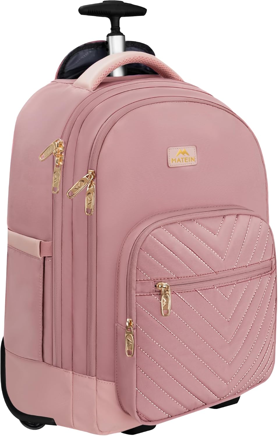 MATEIN Mochila con ruedas para mujer, mochila de viaje para laptop...