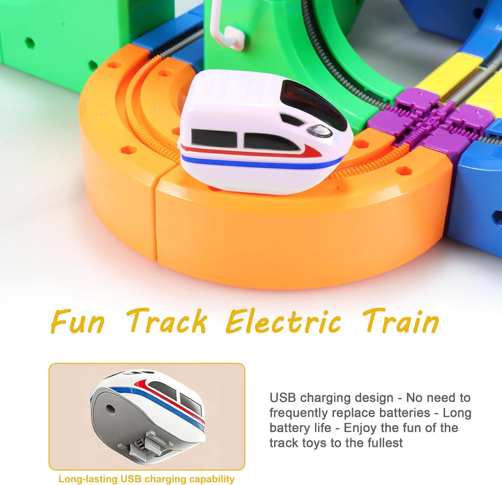 Juego de tren eléctrico 3D que desafía la gravedad para