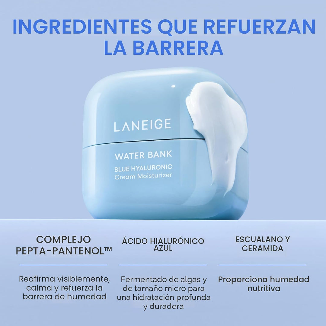 LANEIGE Crema Hidratante Water Bank Azul con Ácido Hialurónico: Cre...