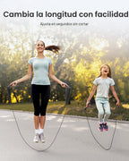 RENPHO Smart Jump Rope Inalámbrico con Contador, Seguimiento de Datos en la App