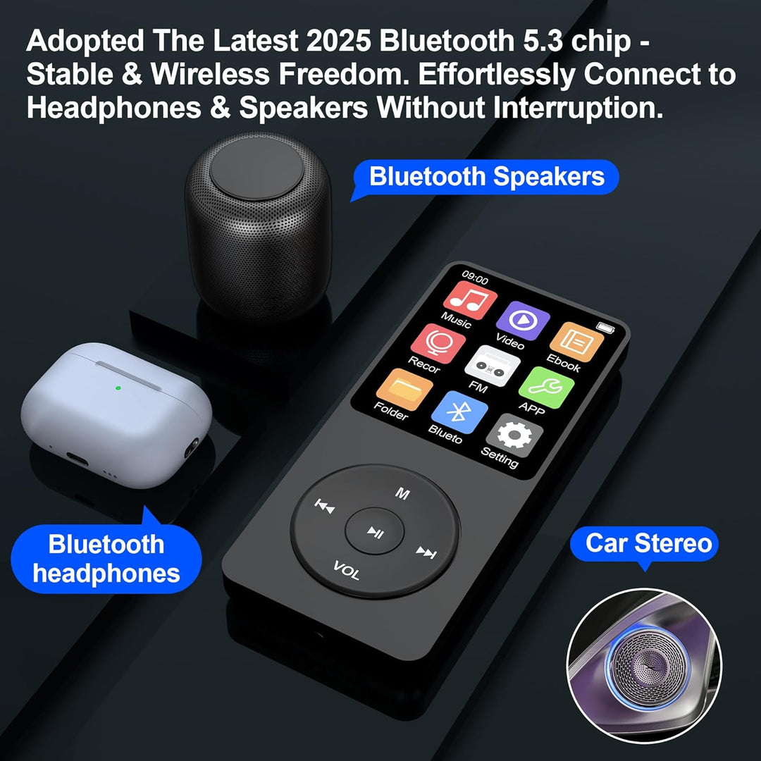 Ninsiden - Reproductor MP3 de 128 GB con Bluetooth 5.3, reproducció...