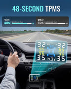 Sistema de monitoreo de presión de neumáticos, TPMS con pantalla LCD y 4 sensores