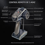 Barco RC para niños y adultos, barcos de control remoto de 2.4 GHz con luz LED para piscina, lagos, agua, 20 MPH de carreras de velocidad rápida, barco de juguete para niños y niñas, 2 baterías