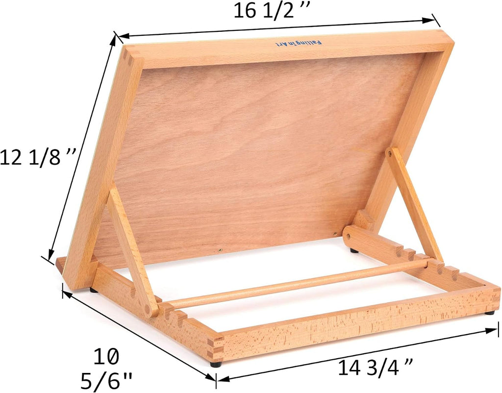 Mesa caballete de dibujo de madera con 5 posiciones para dibujo y bocetado