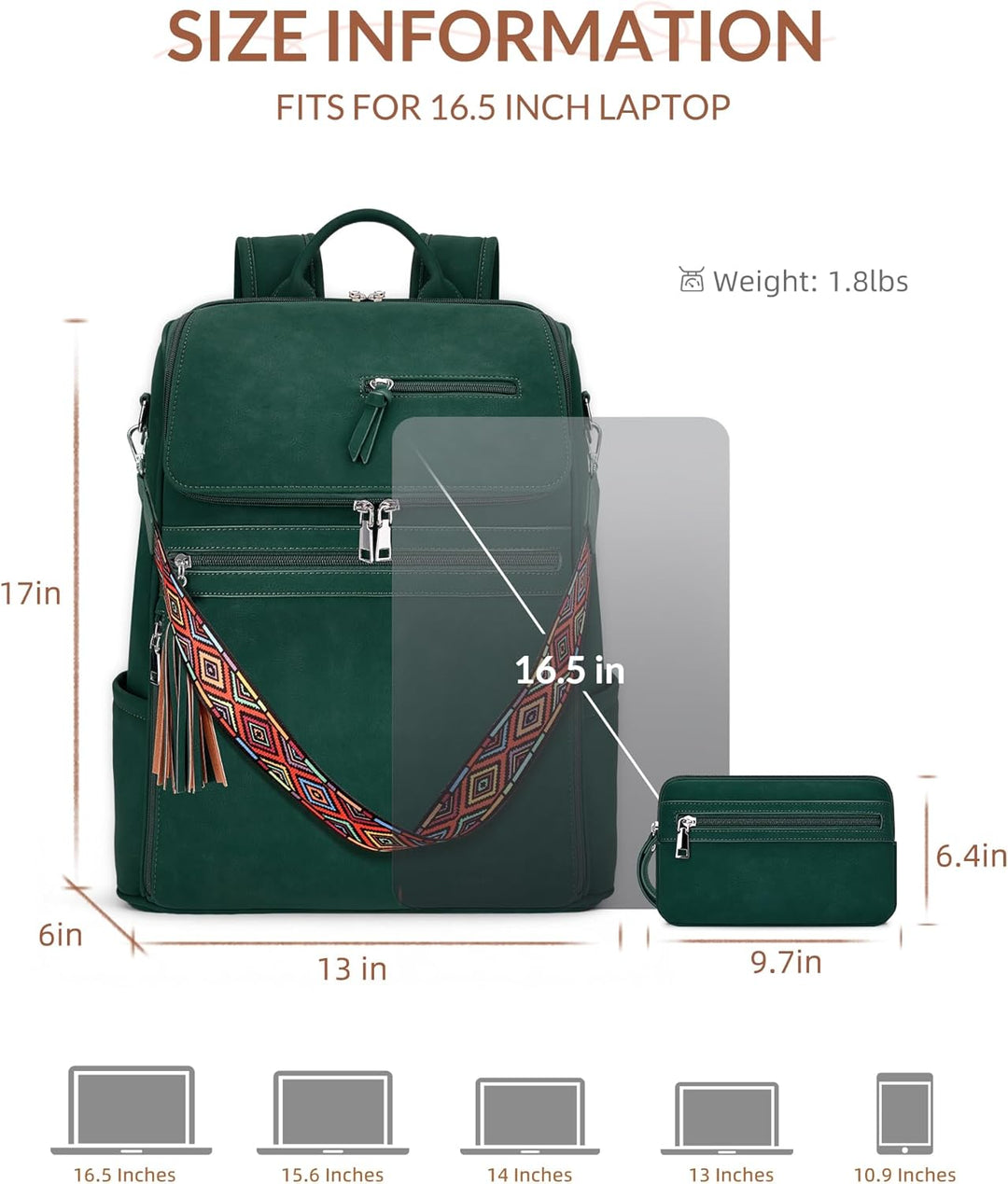 Mochila de cuero para laptop SYTRAH para mujer, bolso de diseñador...