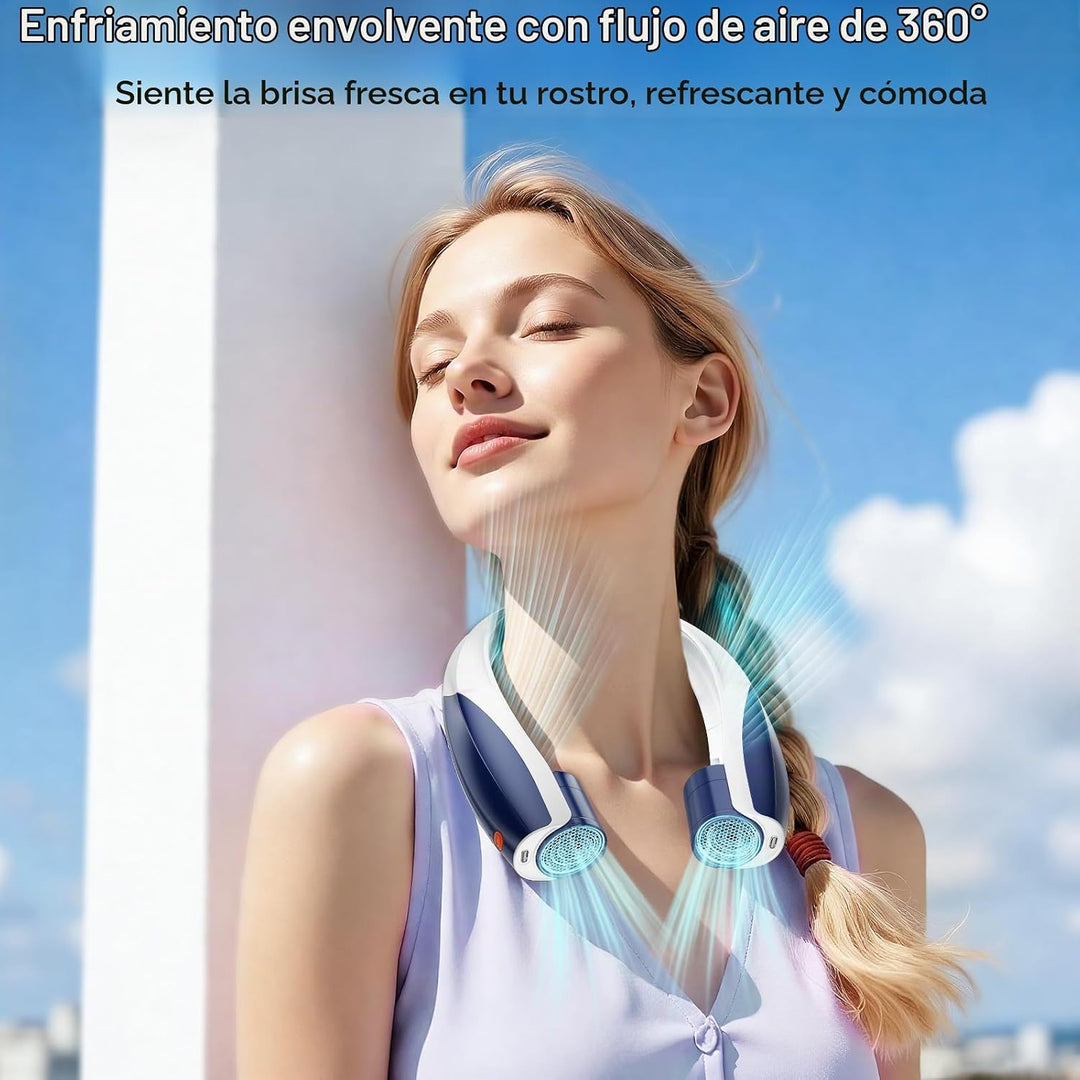 Elrerue Ventilador de cuello portátil, ventilador personal recargab...