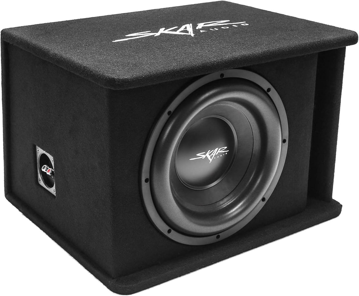Skar Audio - Subwoofer con cajón sellado, ventilado, carga individual, serie SDR, 12 pulgadas, 1,200 W, modelo SDR-1X12D2