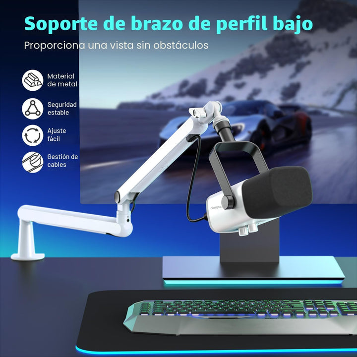 FIFINE Soporte de Brazo Articulado para Micrófono, Soporte de Brazo...