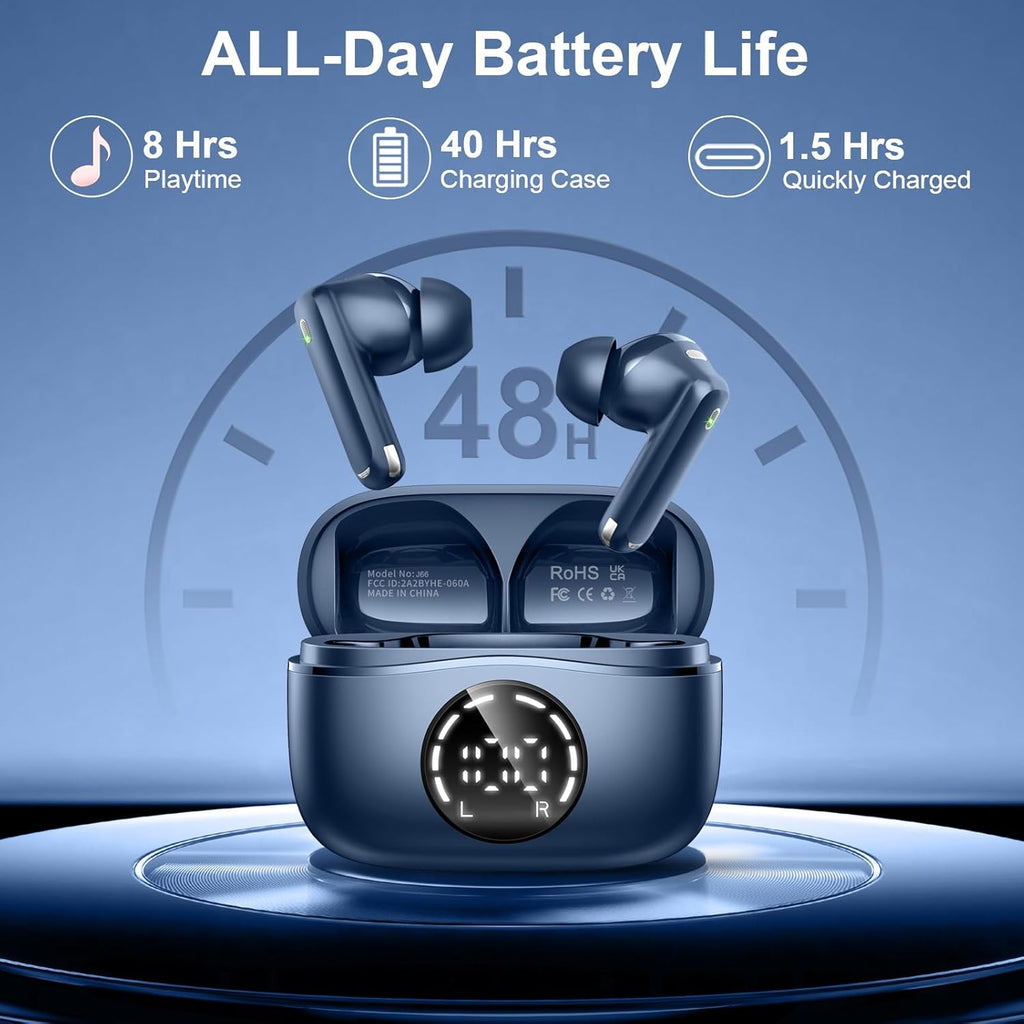 Auriculares Bluetooth 5.4, auriculares inalámbricos 2026 Bass-3.0 3...