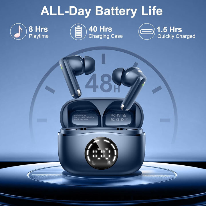 Auriculares Bluetooth 5.4, auriculares inalámbricos 2026 Bass-3.0 3...