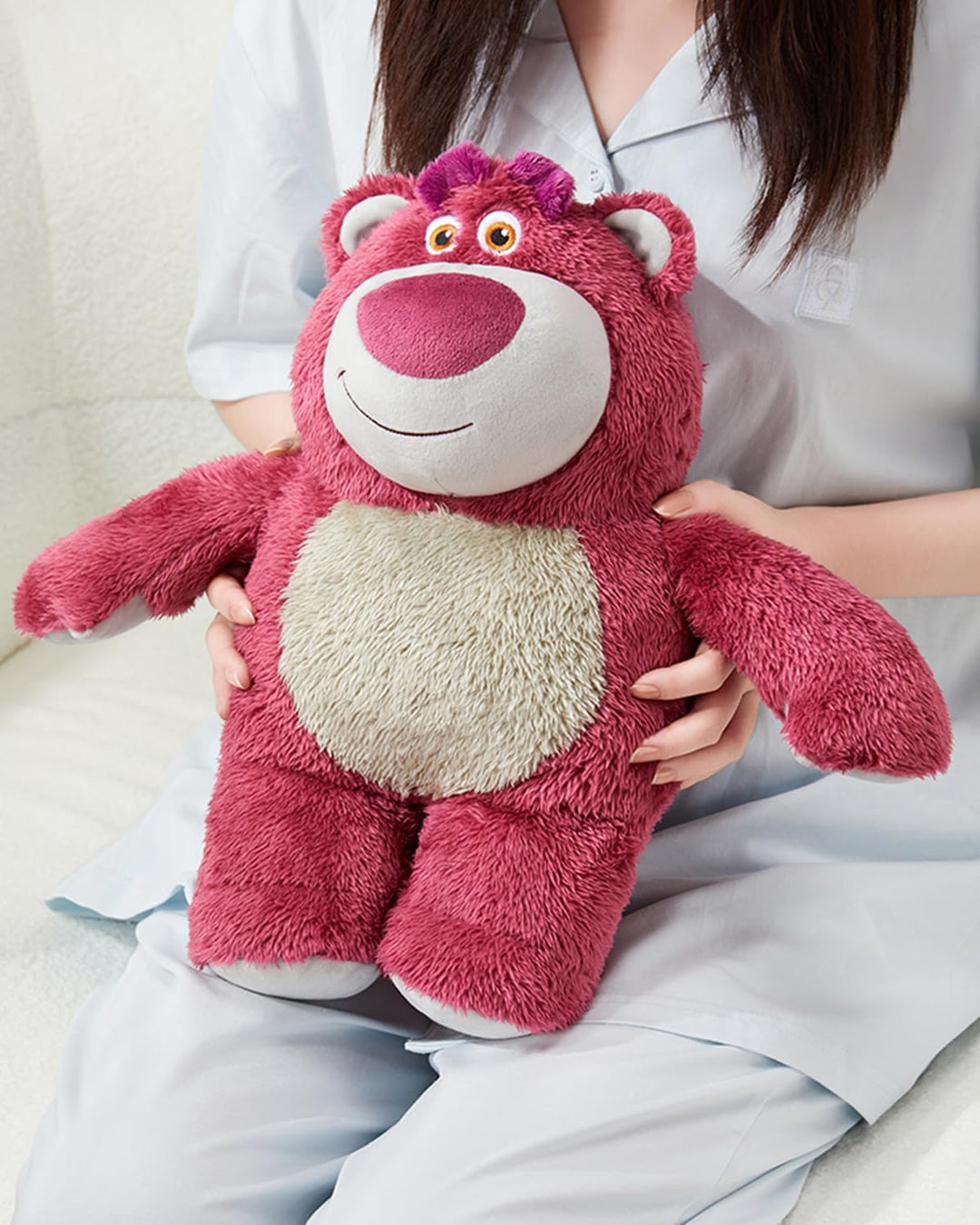 MINISO Oso de peluche Lotso de fresa de 12" de Disney - Juguete...
