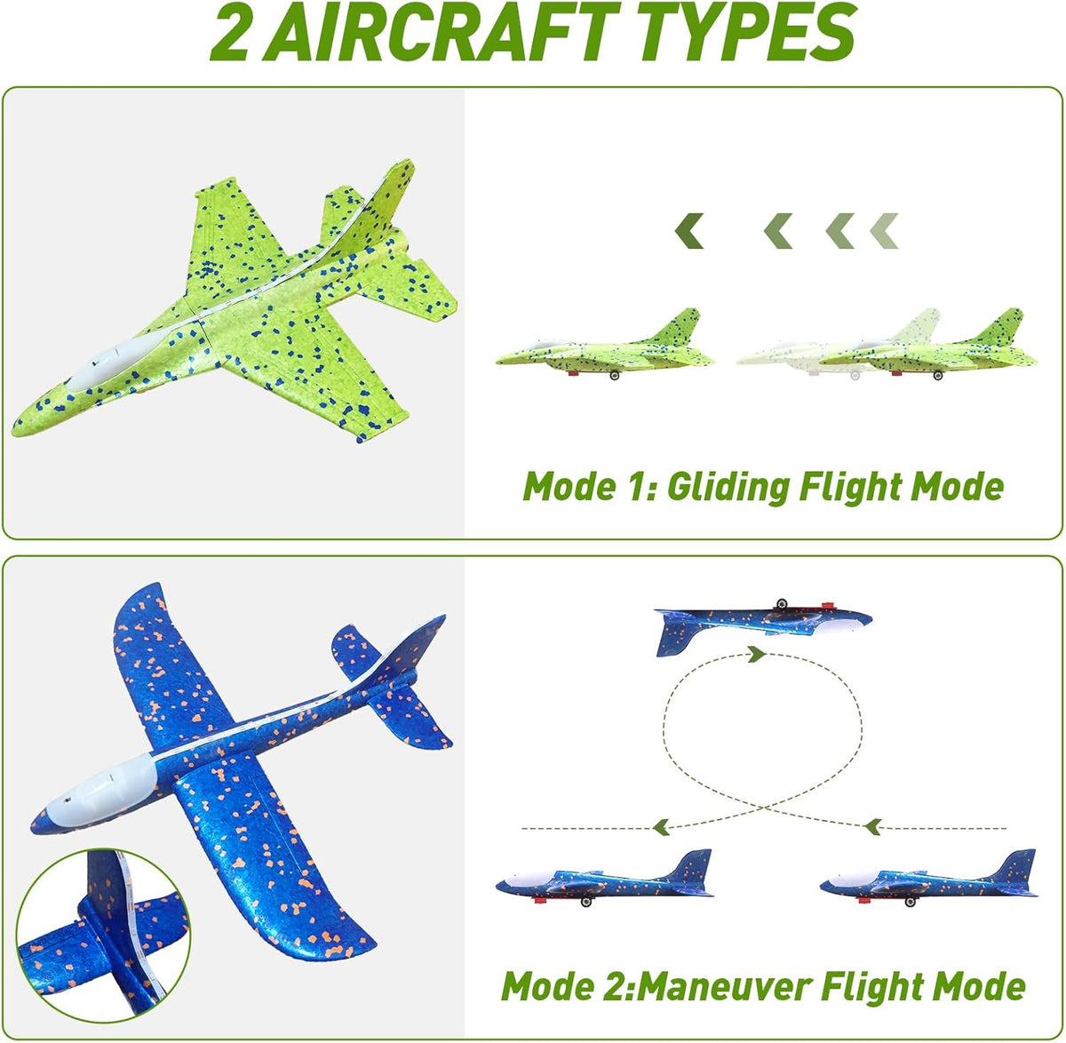 Paquete de 3 juguetes lanzadores de aviones 132 pulgadas