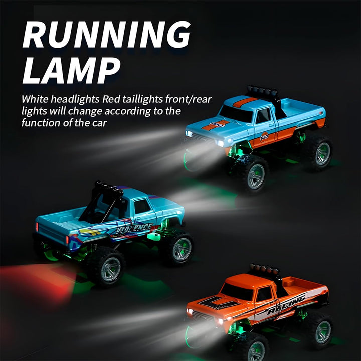 Flashstar Mini camión Rc, camión monstruo a escala 1:64, auto de co...
