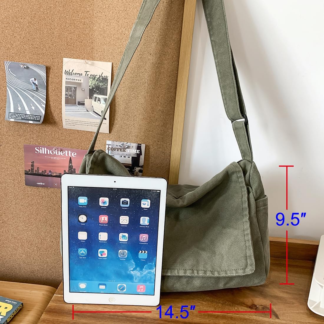 Bandolera Collsants para Hombre y Mujer, Bolso de Hombro de Lona, Bandolera Cruzada, Bolso de Mano Casual