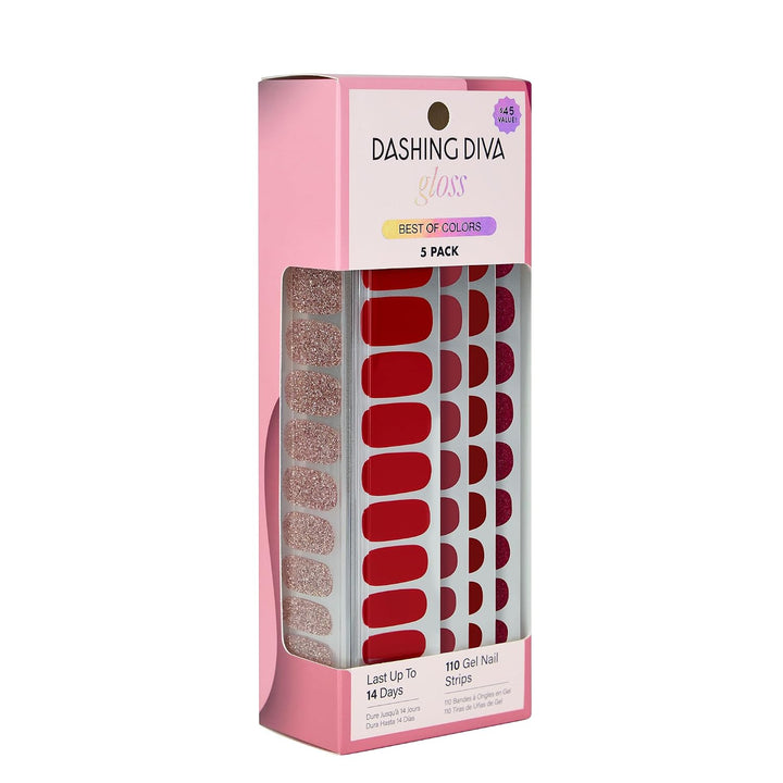 Dashing Diva Kit de Tiras para Uñas con Brillo 5 en 1 - Lo Mejor de...