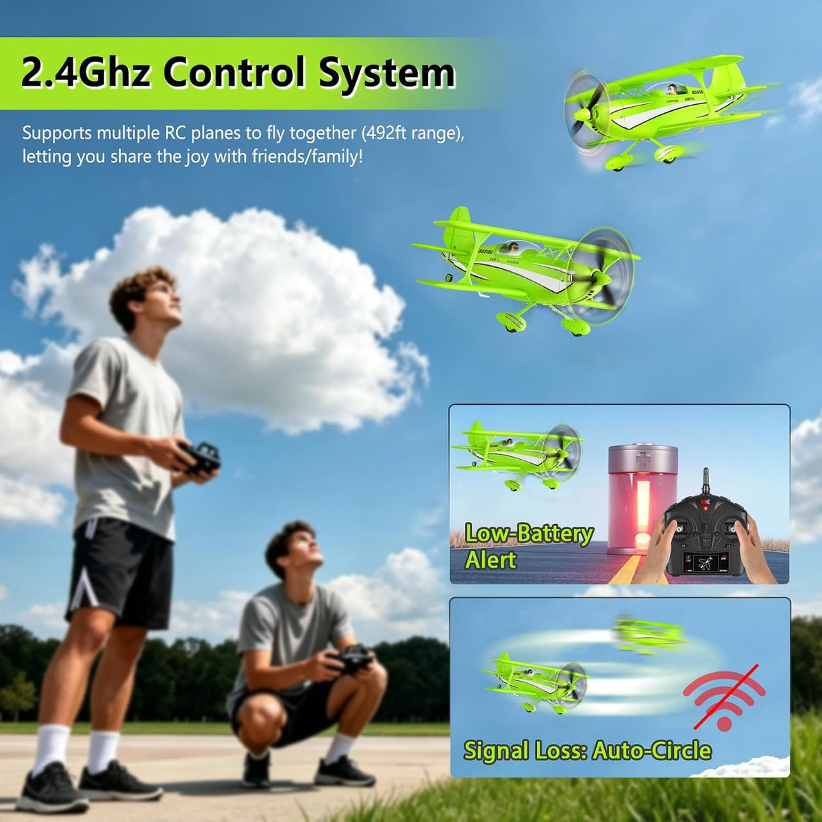 CKYSCHN WLtoys A310 Avión RC Brushless, Christen Eagle II Biplano RC 4CH