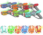 Juego de 6 pistolas láser recargables con chalecos, juego de 6 pistolas láser mejoradas con efecto de niebla y LED digital, juguete multijugador para adolescentes, niños y niñas, regalo de juego de