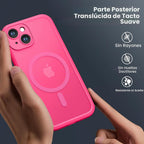 ImpactStrong Protector Magnético Diseñado para Funda iPhone 15 [Protección de Cámara] [Probado contra Caídas de Grado Militar] [Compatible con MagSafe] Funda de Teléfono Delgada Translúcida Mate (6.1