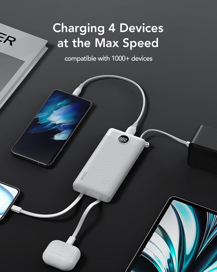 VRURC Banco de energía para iPhone, cargador portátil USB C de 1000...
