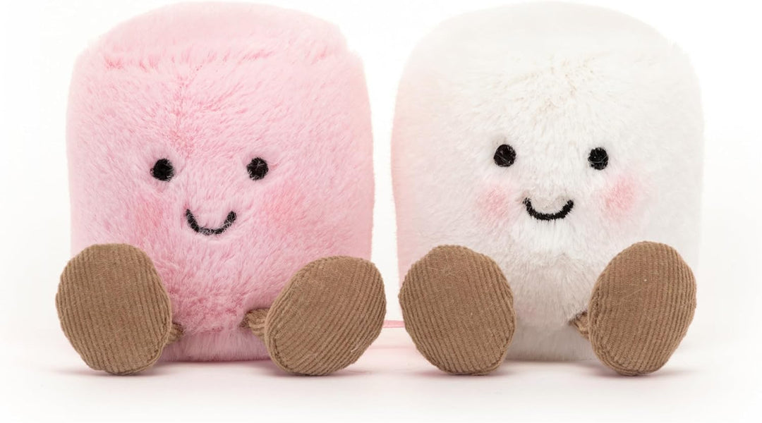 Jellycat Peluche de comida de malvaviscos rosa y blanco