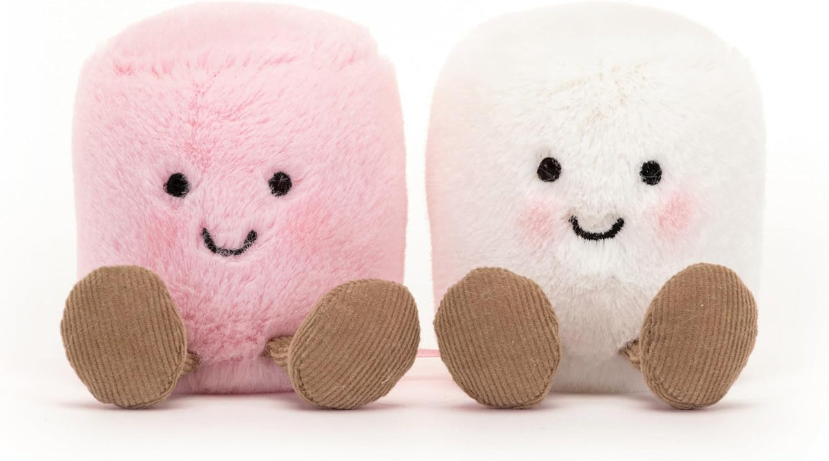 Jellycat Peluche de comida de malvaviscos rosa y blanco