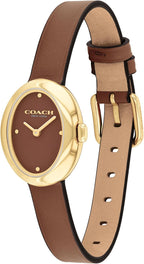 Coach Sammy Women’s - Reloj de Cuarzo 2H - Correa de Cuero de Vitela - Resistente al Agua hasta 3 ATM/30 Metros - Regalo para Ella - Diseño Moderno - Perfecto para Uso Diario - 22.5 mm