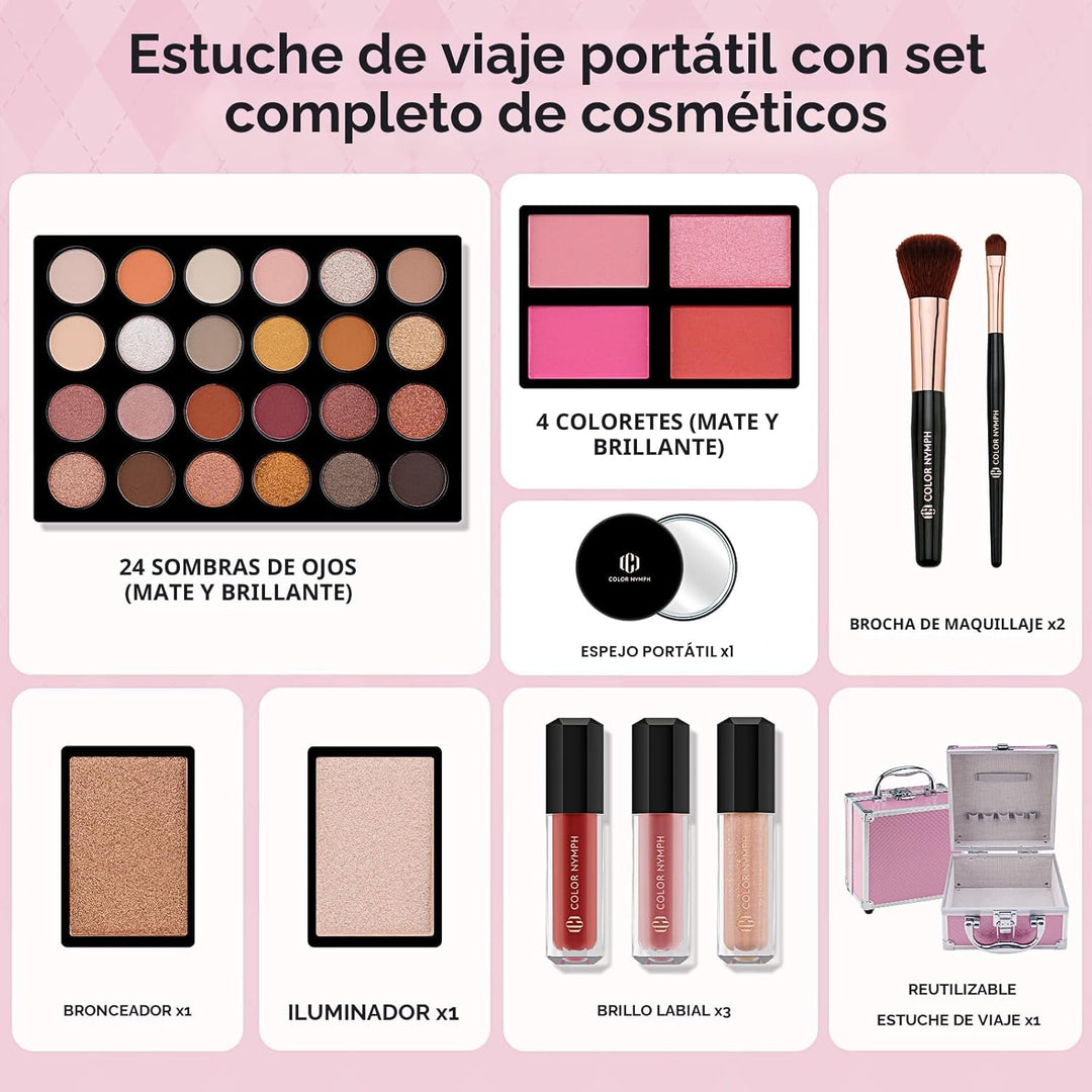 Kit de maquillaje para principiantes Color Nymph para adolescentes...