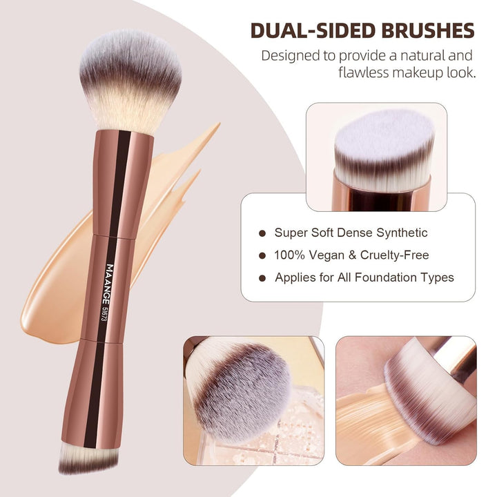 MAANGE Juego de 20 brochas de maquillaje de base, brocha de contorn...