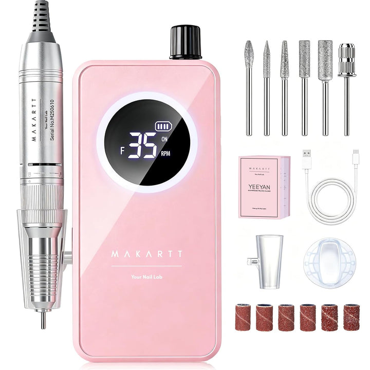 Makartt Pulidor de uñas recargable \u2013 Lima de uñas eléctrica de...