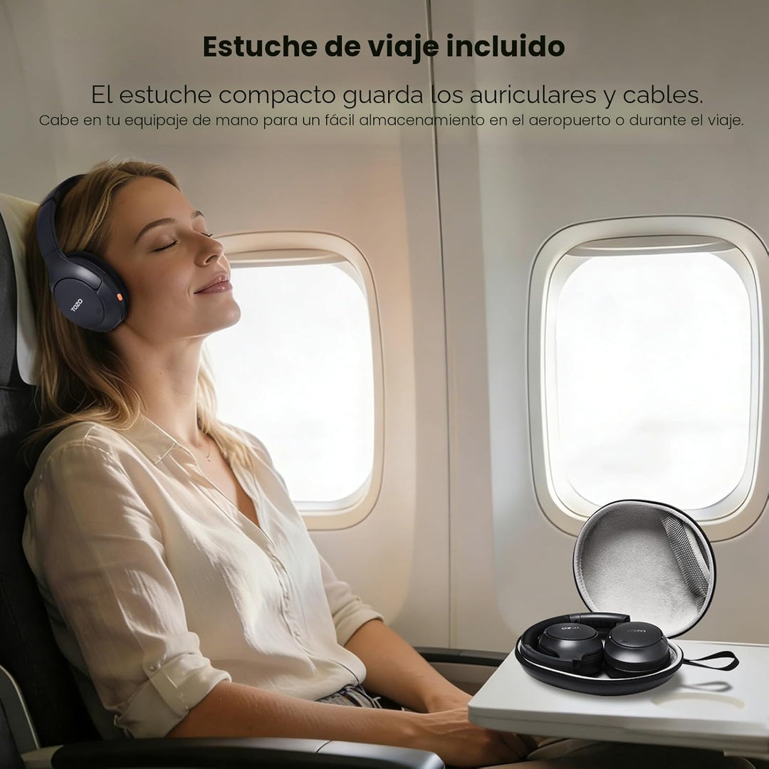 TOZO Auriculares híbridos HT3 con cancelación de ruido, batería de...
