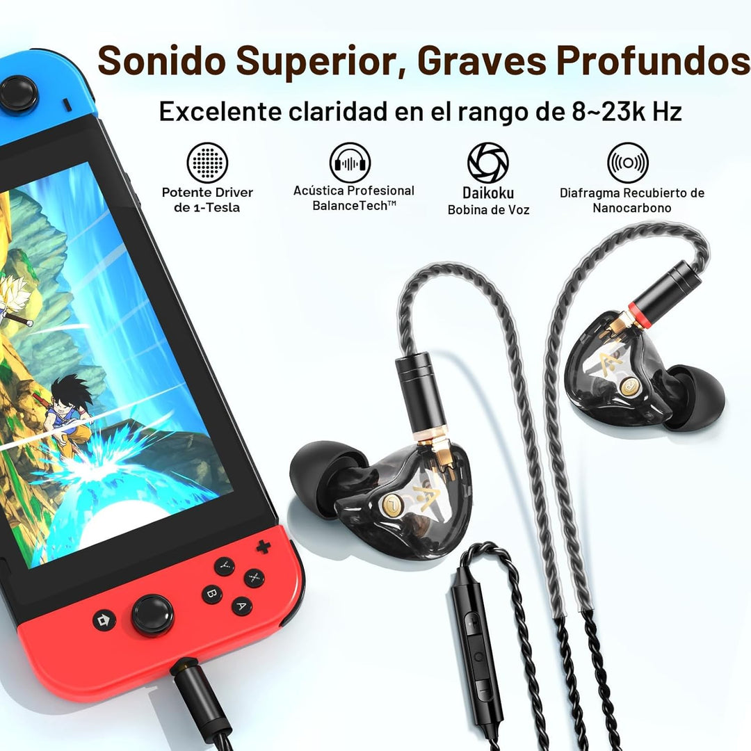 Vibes - Auriculares con cable 202M - Auriculares HiFi in Ear Monito...