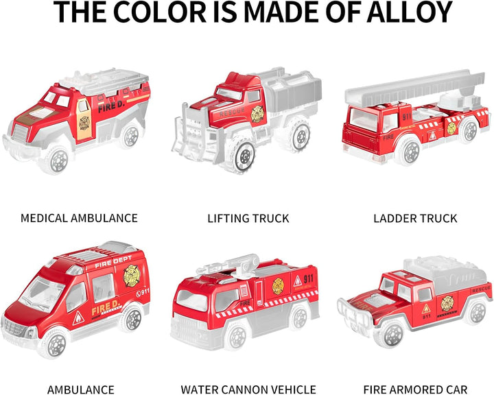 TEMI - Juego de vehículos de bomberos y rescate de emergencia fundi...
