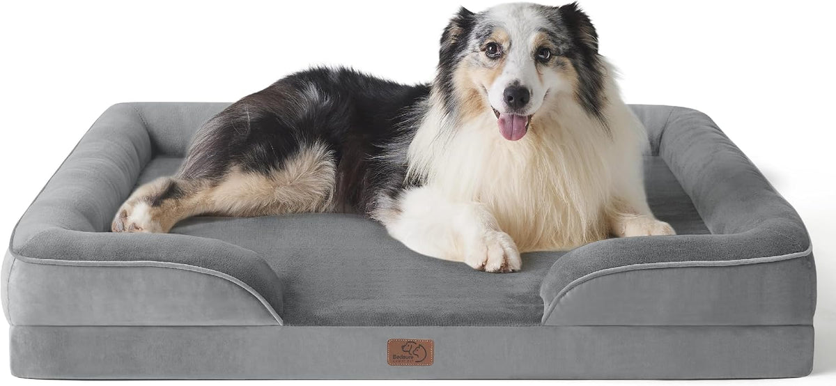 Bedsure - Cama ortopédica XL para perros con diseño original lavable extra
