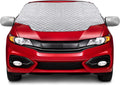 Protector contra nieve y hielo para parabrisas de automóvil, con bordes magnéticos, 4 capas de grosor, con cubiertas para espejos laterales, fácil de usar para coche, SUV, CRV y camionetas